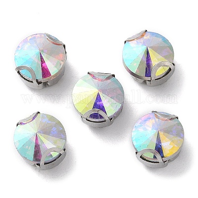 Flat Round Sew on Rhinestone&nbsp;RGLA-L028-07A-04-1