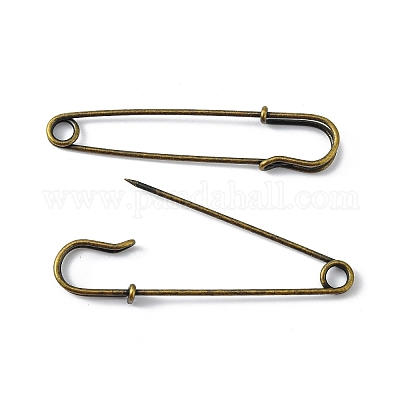鉄キルトピンブローチパーツ  アンティークブロンズ  70x16~18x6mm  穴：5~6mm&nbsp;E028Y-NFAB-1