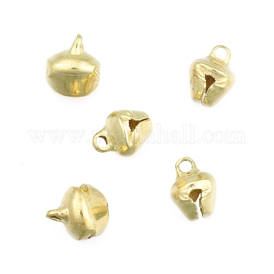 アイアン製ベルチャーム  ゴールドカラー  9.5x8x7mm  穴：1~2mm&nbsp;IFIN-Q112-01B-01-1