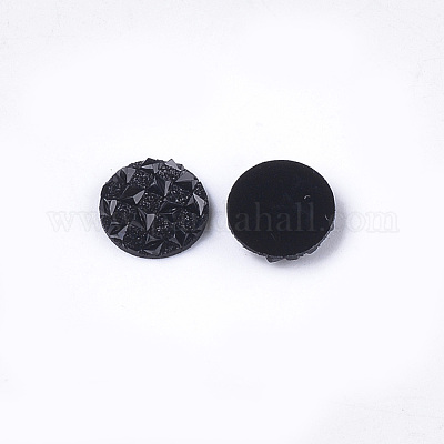 樹脂カボション  半円  ブラック  12x3~3.5mm&nbsp;X-CRES-T012-01J-1