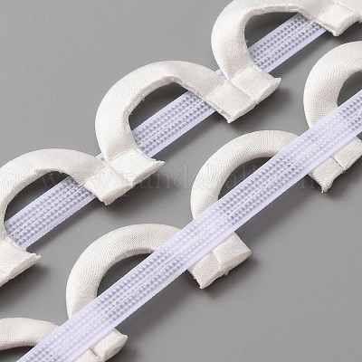 サテンリボン  ハーフリング  ブラック  1-1/8インチ（27~30mm）&nbsp;SRIB-WH0007-10B-1