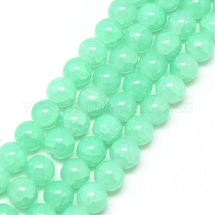 Baking Paint Crackle Glass Bead Strands&nbsp;DGLA-Q023-4mm-YS19-1