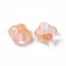 Electroplate Glass Bead, Osmanthus Flower, Light Salmon, 10x10x5.5mm, Hole: 1.2mm
