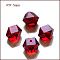 K9 Glass, Imitation Austrian Crystal Beads, Grade AAA, Faceted, Cornerless Cube Beads, Dark Red, 4x4x4mm, Hole: 0.7~0.9mm