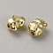 Brass Beads, Nuggets, Golden, 7.5x7x4mm, Hole: 1.4mm