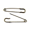 Iron Kilt Pins Brooch Findings, Antique Bronze, 70x16~18x6mm, Hole: 5~6mm