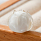 Handmade Lampwork Beads, Flower Shape, White, 12x10mm, Hole: 2mm