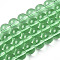 Transparent Glass Beads Strands, Round, Light Green, 8~8.5mm, Hole: 1.5mm, about 51~53pcs/strand, 14.96 inch~15.55 inch(38~39.7cm)