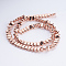 Electroplate Non-magnetic Synthetic Hematite Beads Strands, Rectangle, Rose Gold Plated, 8x4x2mm, Hole: 1mm, about 98~102pcs/strand, 15.5 inch(39.5cm)