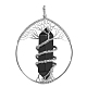 Copper Wired Natural Obsidian Pendants&nbsp;PW-WG815F9-03-1