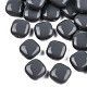 不透明なアクリルビーズ  正方形  グレー  15x15x7.5mm  穴：1.2mm  約375個/500g&nbsp;MACR-S373-147-A03-3