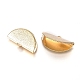 Brass Ribbon Crimp Ends&nbsp;KK-G380-02G-2