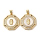 Brass Micro Pave Cubic Zirconia Pendants&nbsp;KK-D057-06G-1