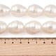 シェルパールビーズ連売り  ヘルミックス付きティアドロップ  ホワイト  22~23x17~18mm  穴：1mm  約17個/連  15.15インチ&nbsp;BSHE-L035-A02-6