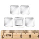 無色透明ガラスの正方形のカボション  10x4mm&nbsp;GGLA-A001-10mm-5