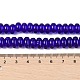 手作りランプワークビーズ  フラットラウンド  ブルー  10x5.5mm  穴：2mm&nbsp;LAMP-Q004-02A-3