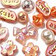 アクリルビーズ  混合図形  オレンジ  8~51x8~51x6~27.5mm  穴：1.8~3.8mm&nbsp;OACR-YW0001-70D-2
