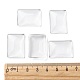 Transparent Rectangle Glass Cabochons&nbsp;GGLA-R025-25x18-5