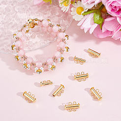 6Pcs Brass Slide Lock Clasps&nbsp;KK-BBC0027-58A