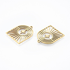 ステンレスペンダント201個  星のアーチ  18KGP本金メッキ  27x21x1mm  穴：1.6mm&nbsp;STAS-N090-LA915-2