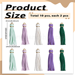 10Pcs 5 Colors Imitation Leather Tassel Pendants&nbsp;FIND-LP0007-26A