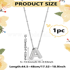 1pc Brass Chain with Alloy Letter Pendants Necklaces&nbsp;NJEW-LP0001-41A-P