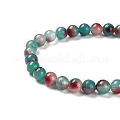 Faceted Rondelle Dyed Natural White Jade Bead Strands&nbsp;G-D073-01D