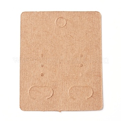 紙のアクセサリーディスプレイカード  吊り下げイヤリングディスプレイ用  木の長方形  バリーウッド  50x40x0.3mm  穴：5.3mm&nbsp;CDIS-G002-07B-08