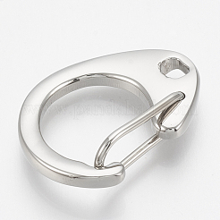 Tarnish Resistant 304 Stainless Steel Push Gate Snap Keychain Clasp Findings&nbsp;STAS-T033-03