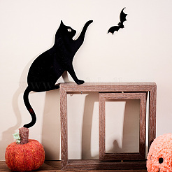Cat & Bat Acrylic Door Topper&nbsp;AJEW-WH0596-009