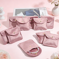 10Pcs Velvet Jewelry Storage Bags with Snap Button&nbsp;ABAG-HY0001-17B
