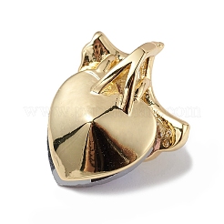 Real 18K Gold Plated Rack Plating Brass Micro Pave Clear Cubic Zirconia Pendants&nbsp;KK-C015-24G-09