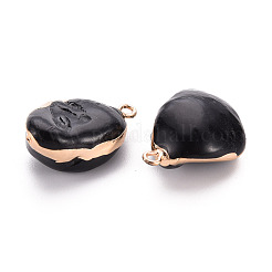 Electroplate Freshwater Shell Pendants&nbsp;SHEL-T018-12G-08