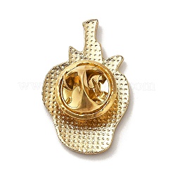 漫画フルーツ合金エナメルピン バックパック 服用ブローチ  ファイヤーブリック  苺  26.5x16.5mm&nbsp;JEWB-S028-10B
