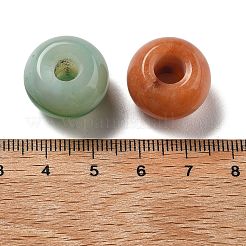 天然石ペンダント  穴のあるフラットラウンド  18x12~13mm  穴：5~6mm&nbsp;G-P563-03