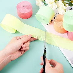 クレープ紙吹流し  ぶら下げパーティー装飾  クリスマスパーティーストリーマ  DIYアートプロジェクト用品  ミックスカラー  45mm  約25m /ロール  4色  2ロール/色  8のロール/セット&nbsp;DIY-WH0167-12