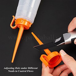 プラスチック接着剤ボトル  プラスチック漏斗ホッパーと黒板ステッカーラベル  ホワイト  19.5cm  容量：150ミリリットル&nbsp;TOOL-BC0008-65