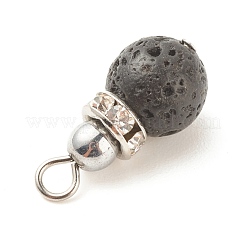 Natural Lava Rock Pendants&nbsp;PALLOY-JF01517
