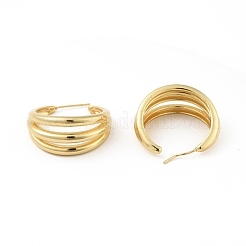 Rack Plating Brass Chunky Stud Earrings&nbsp;EJEW-C035-07G