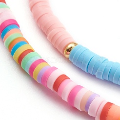 Rainbow Polymer Clay Heishi Beaded Eyeglasses Chains&nbsp;AJEW-EH00316