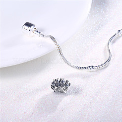 亜鉛合金ヨーロピアンビーズ  大穴ビーズ  犬の足跡  アンティークシルバー  10x12mm&nbsp;MPDL-AA00001-007