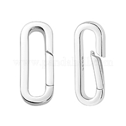 スターリングシルバーのスプリングゲート925個（リング付き）  925銀メッキ  20x7x2mm&nbsp;FIND-PH0021-77A