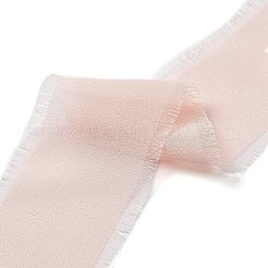 ポリエステルシフォンリボン  DIY ジュエリー作成用のローエッジリボン  ギフト包装  リネン  1-1/2インチ（38mm）  約7.11ヤード（6.5m）/ロール&nbsp;HULI-PW0002-053B