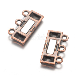 ループ付き合金マグネットクラスプ  赤銅鉱  14x19x6mm  穴：2mm&nbsp;X-PALLOY-Q328-06R