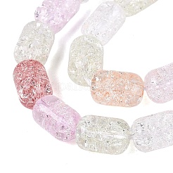 Transparent Crackle Glass Beads Strands&nbsp;GLAA-NH0001-04-A01