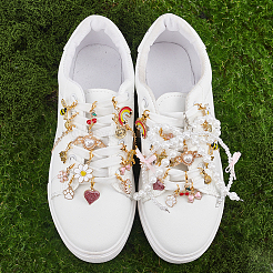 Alloy Enamel Shoes Charms&nbsp;HJEW-ME00080