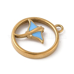 304 Stainless Steel Enamel Pendants&nbsp;STAS-Z153-09G-02