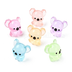 30Pcs 6 Colors Luminous Resin koala Ornaments&nbsp;DJEW-CJ0001-18