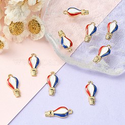 12Pcs 2 Colors Alloy Enamel Pendants&nbsp;ENAM-FP0001-90