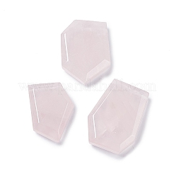 天然石ローズクォーツペンダント  ポリゴンのチャーム  21~26x16~19x6mm  穴：1mm&nbsp;G-C002-01A